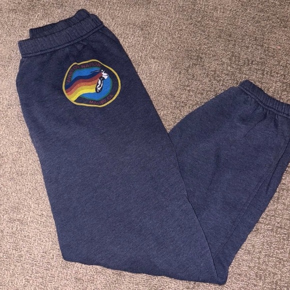 Aviator Nation Womens/Mens Navy Rainbow Logo Sweatpants - Picture 2 of 3